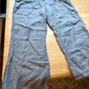Womens gray linen pants